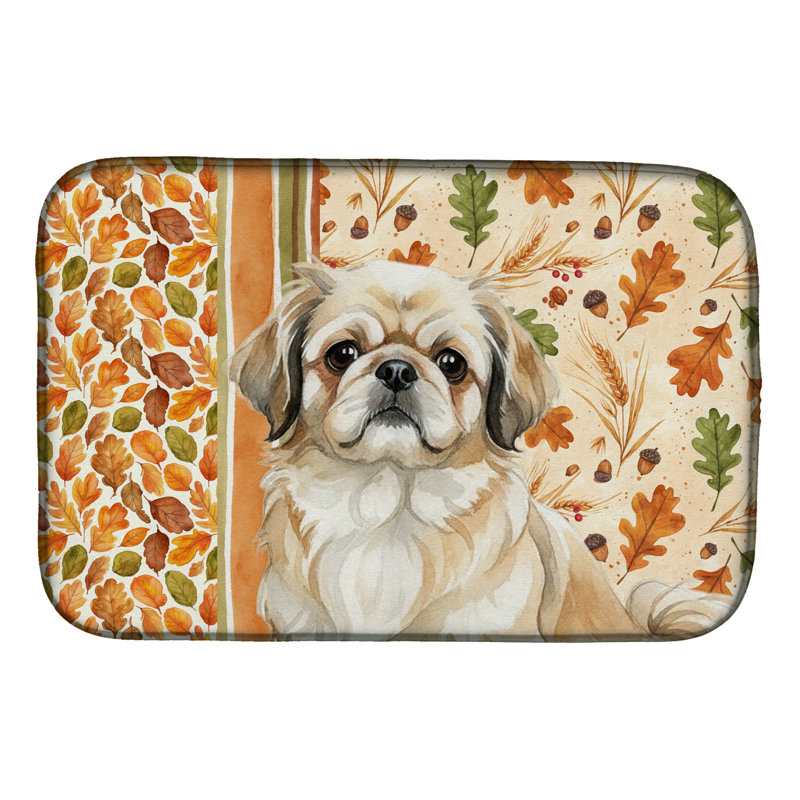 Tapis de séchage d'automne Fawn Pekingese Heirloom