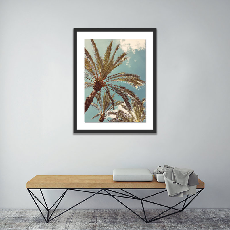 Palm II Print by Vitaliy Paykov, Black, 40" H x 32" W x 2.5" D