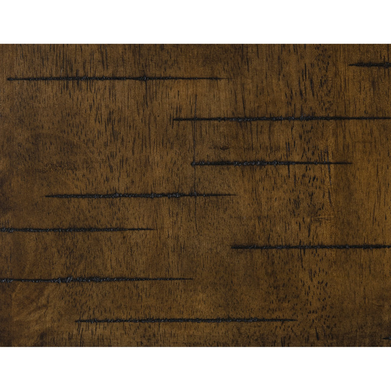 Ensemble table et tabourets de bar en bois massif, fini noir et brun, 10 cm
