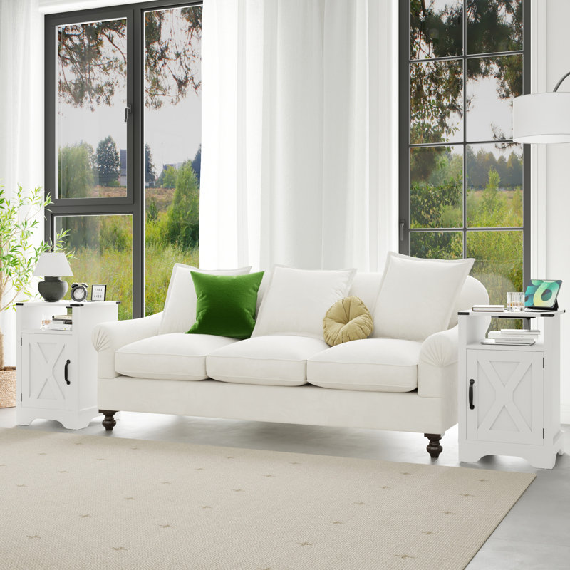 Table de chevet Farmhouse, 2, Blanc