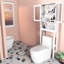 Armoire de rangement pour toilette, 22,5 x 7 x 64 po, blanc