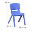 Chaise d'école empilable en plastique avec une hauteur d'assise de 30 cm (12 pouces).-2142829133-2132751942