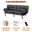 Canapé-lit futon convertible 3-en-1, deux accoudoirs, causeuse compacte robuste-1116474845