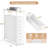 Set of 2 Narrow Dresser with Charging Station White Dresser with 4 Drawer Slim Chest of Drawer