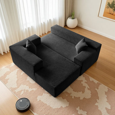 Ellie Cloudy Boneless Sectional Couch With L-shape Chaise, No Assembly Required, Modern Modular Sofa With Deep Seat, Upholstered Couches For Living Room Bedroom