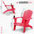 Allurine 32" W HIPS Plastic Weather Resistant Adirondack Chair with Cup Holder-668492131