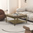 Locke Nailhead Trim Tufted Upholstered Coffee Table