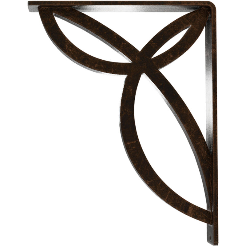 Support en fer forgé Versailles, Bronze vieilli, H 10 po x l 2 po x P 7,5 po