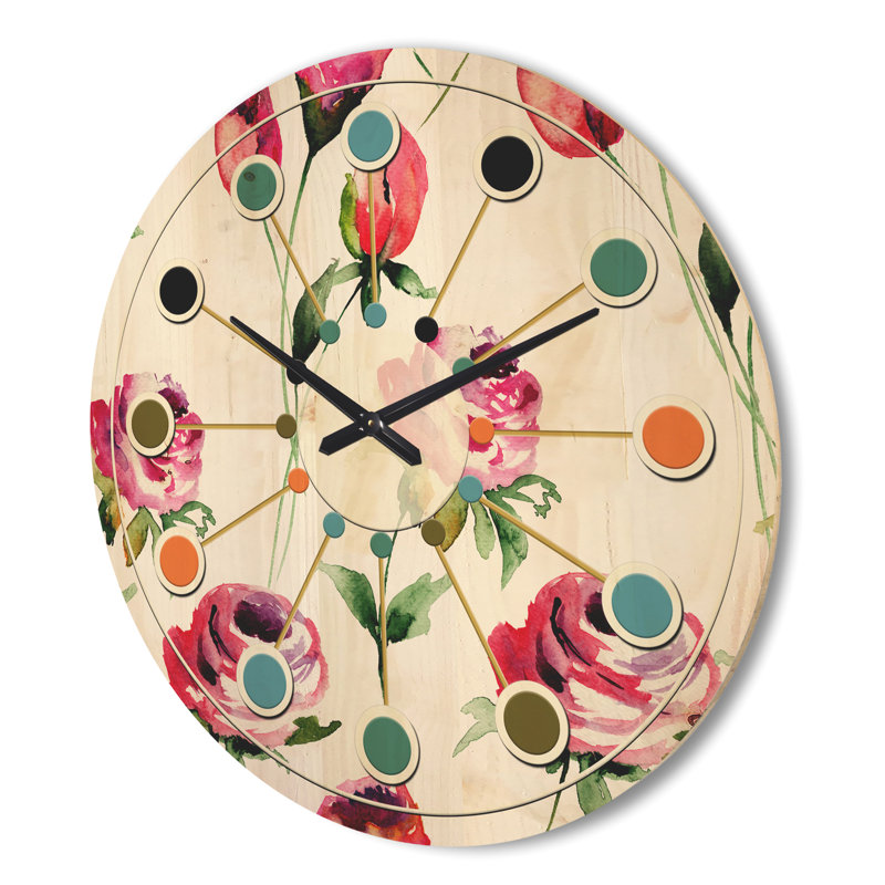Horloge murale Roses, Très grand