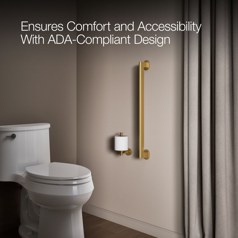 Belay Grab Bar, Brushed Brass, 1.75" H x 24" L