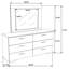 Commode 6 tiroirs avec miroir Dulcey