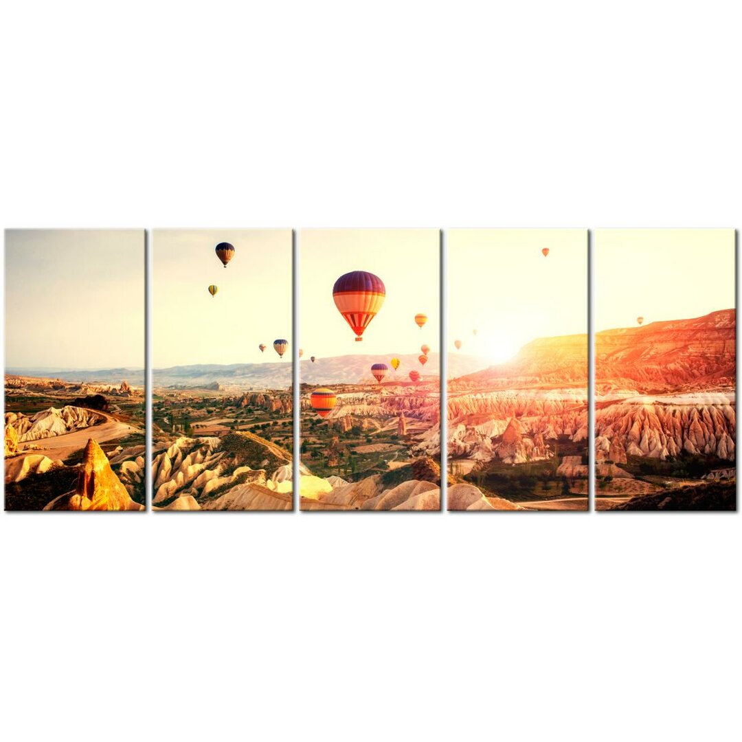 5-tlg. Leinwandbilder-Set Balloon Rides I