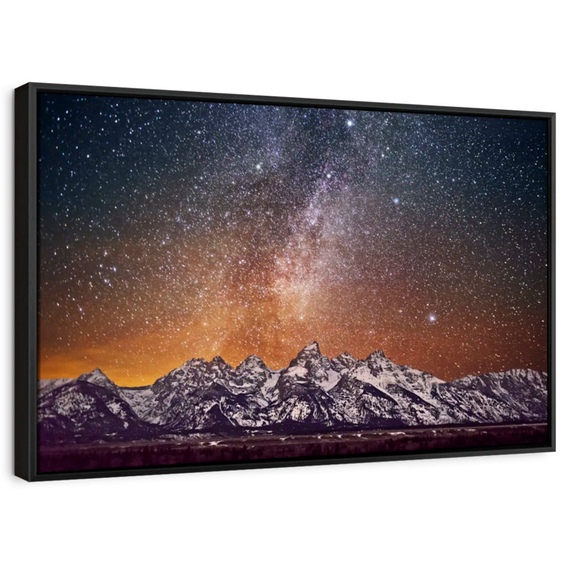 Milky Way Over Grand Teton Canvas Print, 13" H x 19" W