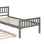 Structure de lit plateforme robuste en bois avec lit gigogne escamotable-1913430671
