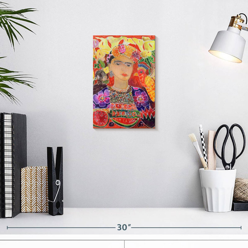 Leisha Respects To Frida Kahlo 2002, H 12 po x l 8 po