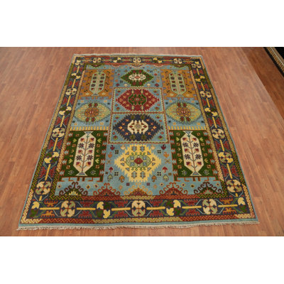 Tapis indien géométrique Kazak 8 x 10