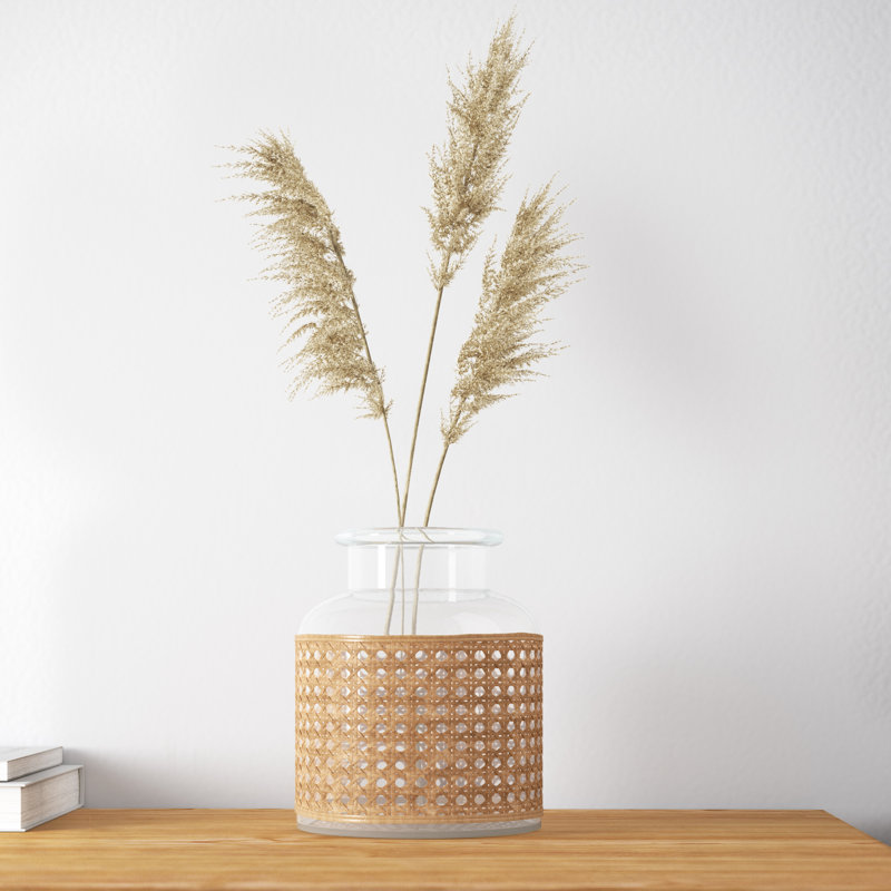 Vase de table en verre Renaldi, H 8 po x l 6,75 po x P 6,75 po, Transparent