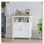 Armoire de rangement moderne avec plateau en bois naturel