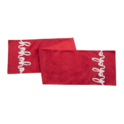 Puskac 68" x 13" Christmas  Red "  " Cotton Table Runner