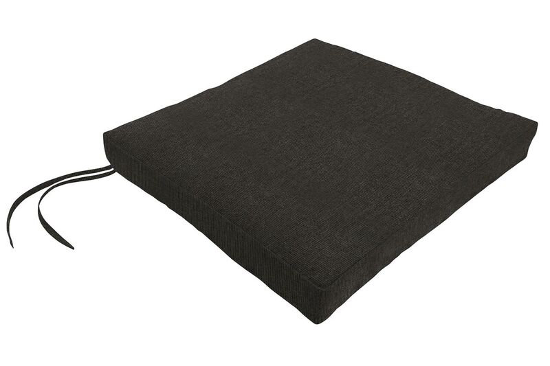 Sunbrella Dining Chair Cushion, 2.5" H x 21" W x 19" D, Spectrum Carbon Sunbrella® Plainweave