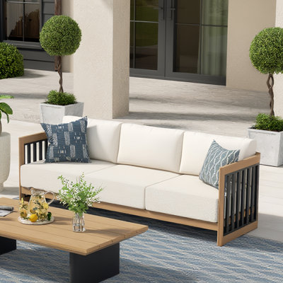 Sereno Patio Aluminum Sofa With Cushions
