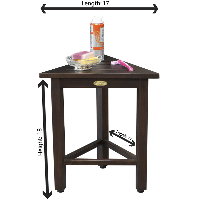 17'' W Teak Shower Bench