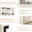 Armoire à chaussures autoportante avec 2 tiroirs rabattables, blanc, style, tiroirs faciles à installer pour le vestibule, rangement ouvert blanc, peu encombrant