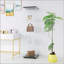 Vitrine en verre avec 4 tablettes et porte