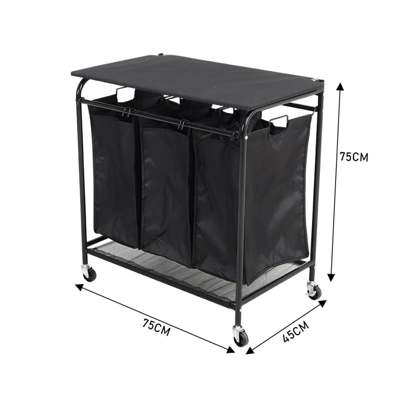 Rosembert Metal Laundry Room Organizer with Wheels