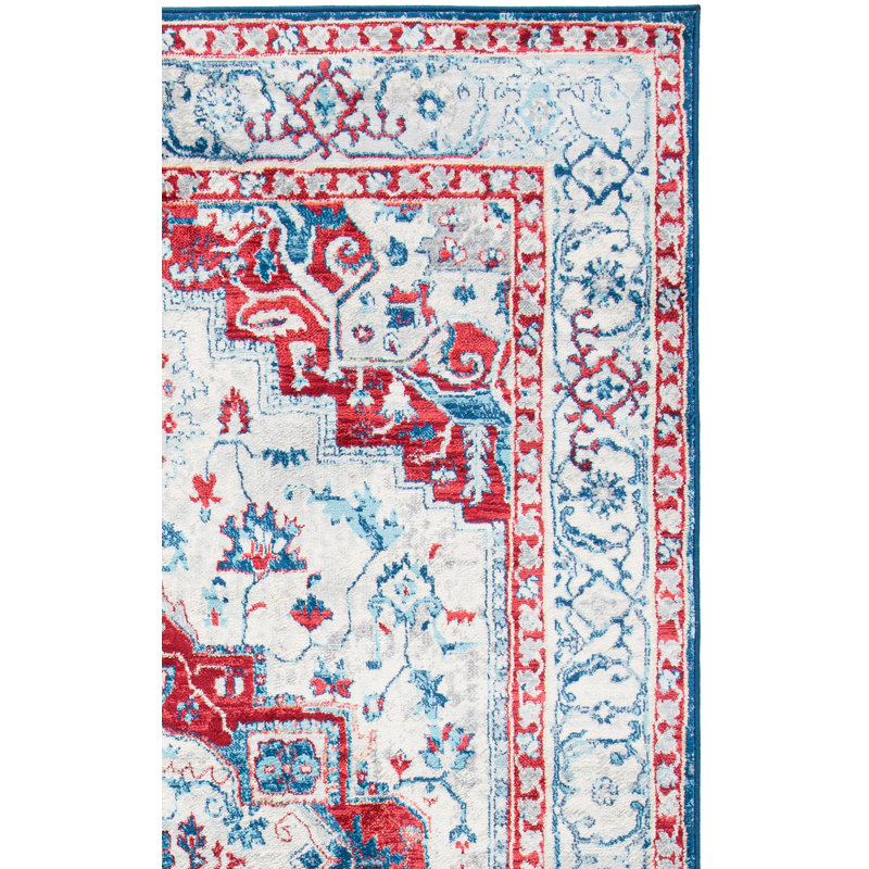 Aurich 851 Area Rug In Beige / Red, Rectangle 9' x 12'