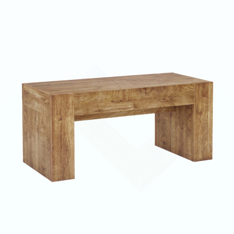 Farmhouse Coffee Table, Rectangle Wooden Center Table With Hidden Storage Drawer, Thick Coffee Tables For Living Room, Office, Apartment, Rest Area