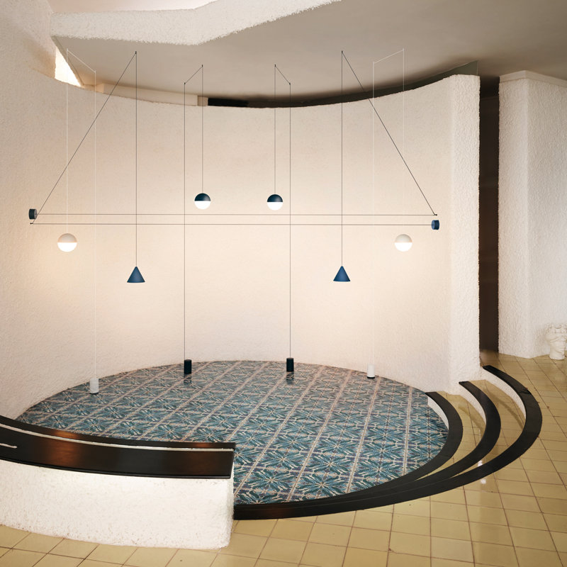 String Light Sphere, Blue