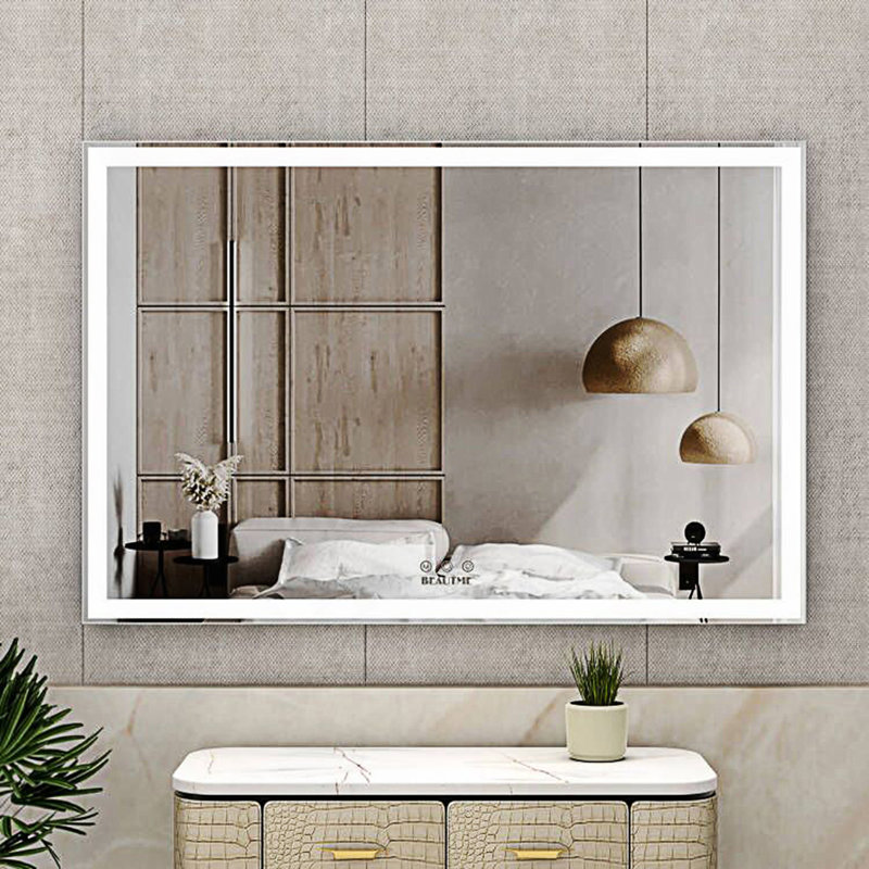 Oversized Led Bathroom Mirror, Wall Mounted Mirror With 3 Color Modes
