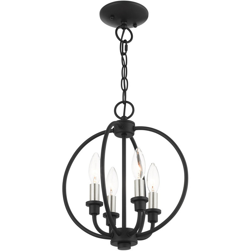 Lustre sphérique 4 lumières Aweys, Noir