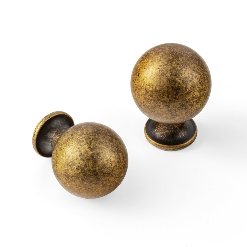 Bouton d'armoire rond à boule, poignée de tiroir sphérique en métal massif pour armoire de cuisine, commode et armoire