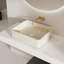 Lavabo de salle de bain rectangulaire en pierre de 19 po en forme de travertin jaune-128864550-128864545