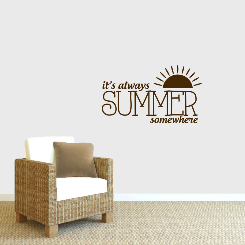 Décalcomanie murale "always summer" Stebbins, Brun chocolat