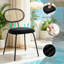 Fabric Upholstered Side Chair in Black