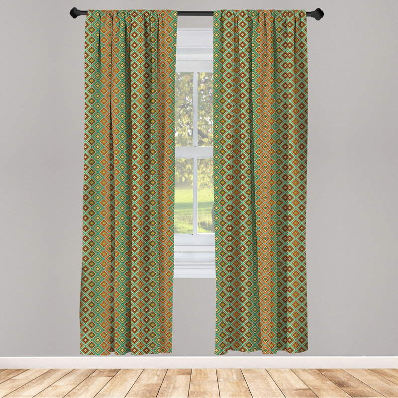 Ambesonne Room Darkening Sliding Panel Pair, 28" x 95"