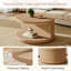 Table basse ronde avec rangement, table basse moderne en bois