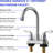 4" Centerset 2-handle Bathroom Faucet with Drain Assembly-107144283