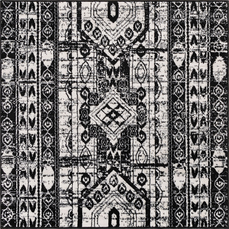 Wenden Ikat Indoor Rug, Square 6'