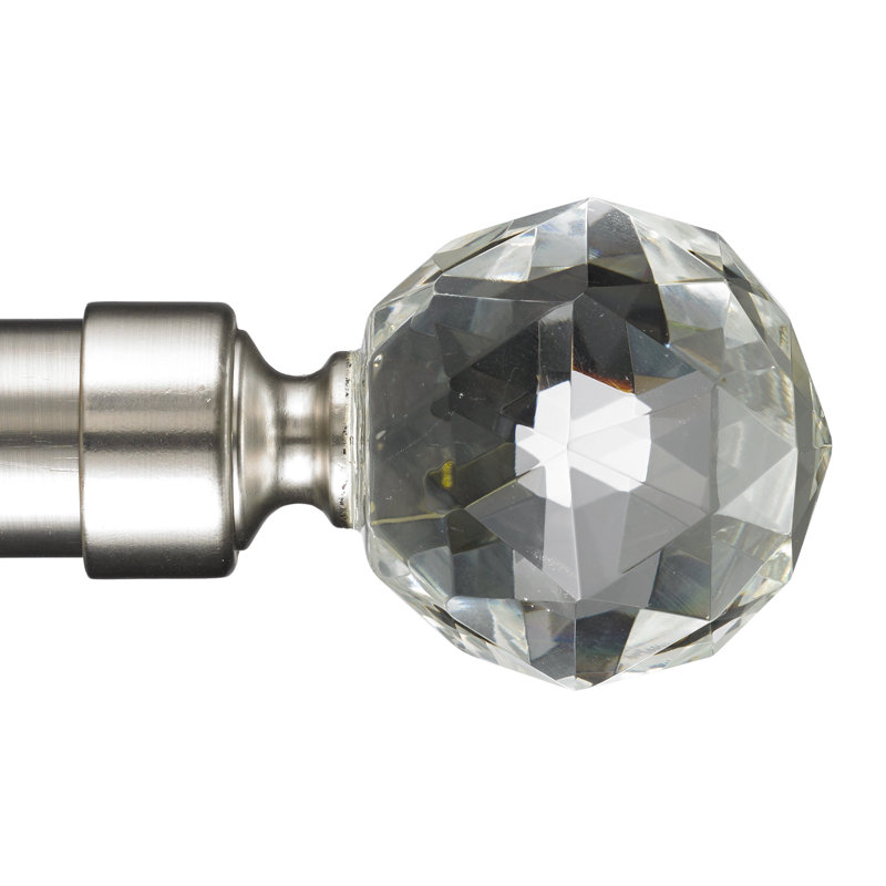 Tringle à rideaux simple 1,13 po, H 3 po x l 120 po x P 6 po, Inoxydable