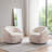Upholstered Swivel Barrel Chair-126445240