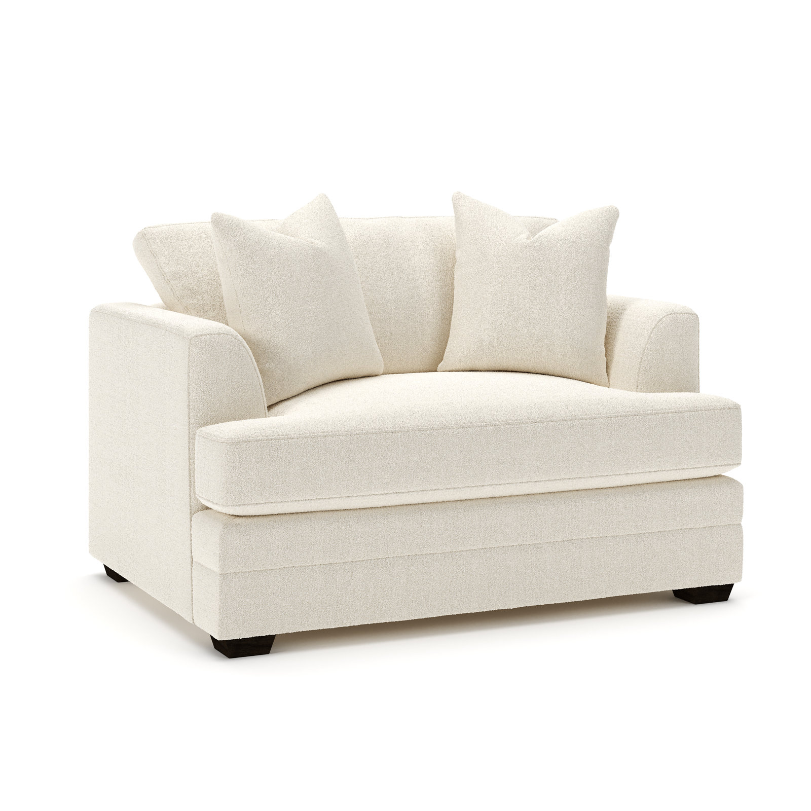 Edan Accent Chair, Davis Pearl Performance Bouclé