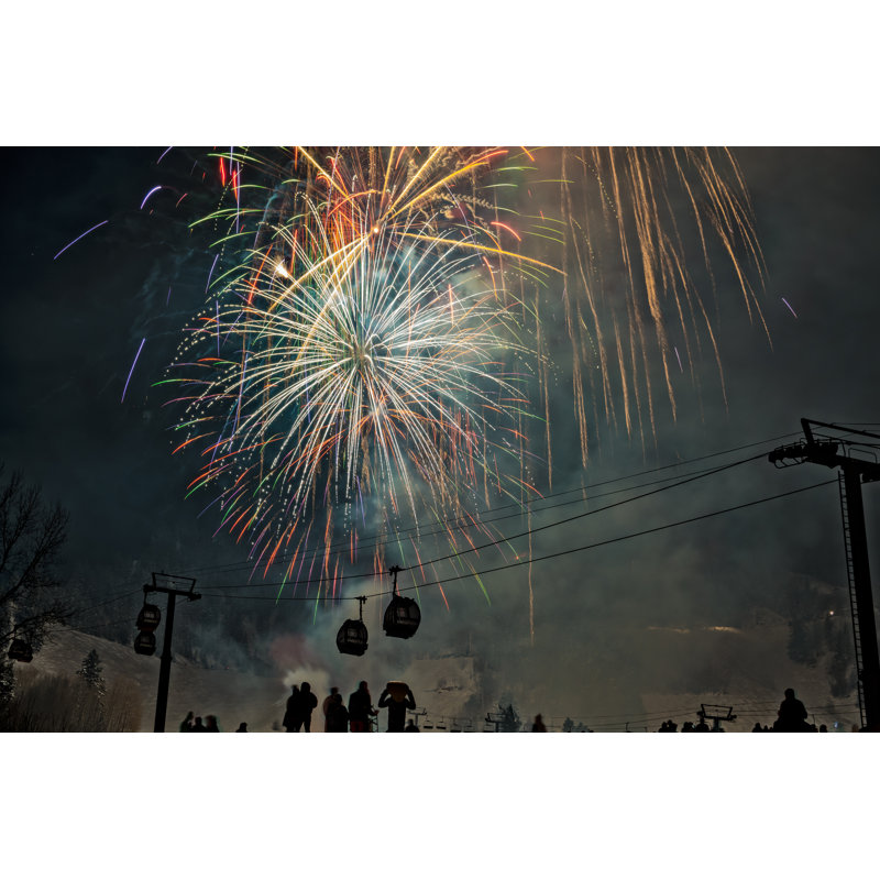 Fireworks - Wrapped Canvas Print, 30cm H x 46cm W