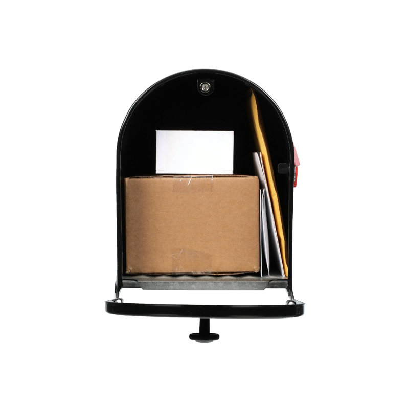Boîte aux lettres grande capacité avec double porte Outback, noir, style moderne