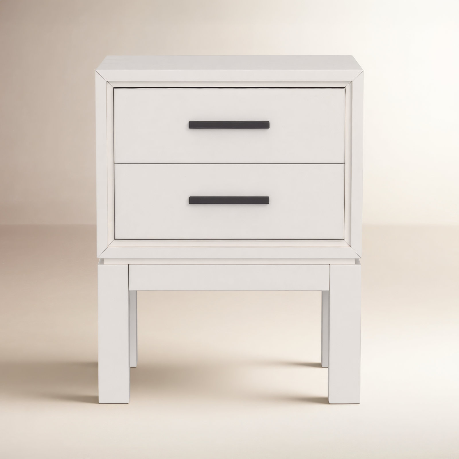 Wrightia 2 - Drawer 20" Nightstand, Chalk White