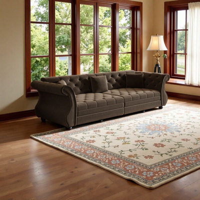 3-in-1 Chesterfield Velvet Sofa Bed – Tufted, Rolled Arm, Sleeper Sofa
