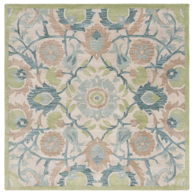 Tapis en laine touffeté à la main Antiquity, Carré 6 pi